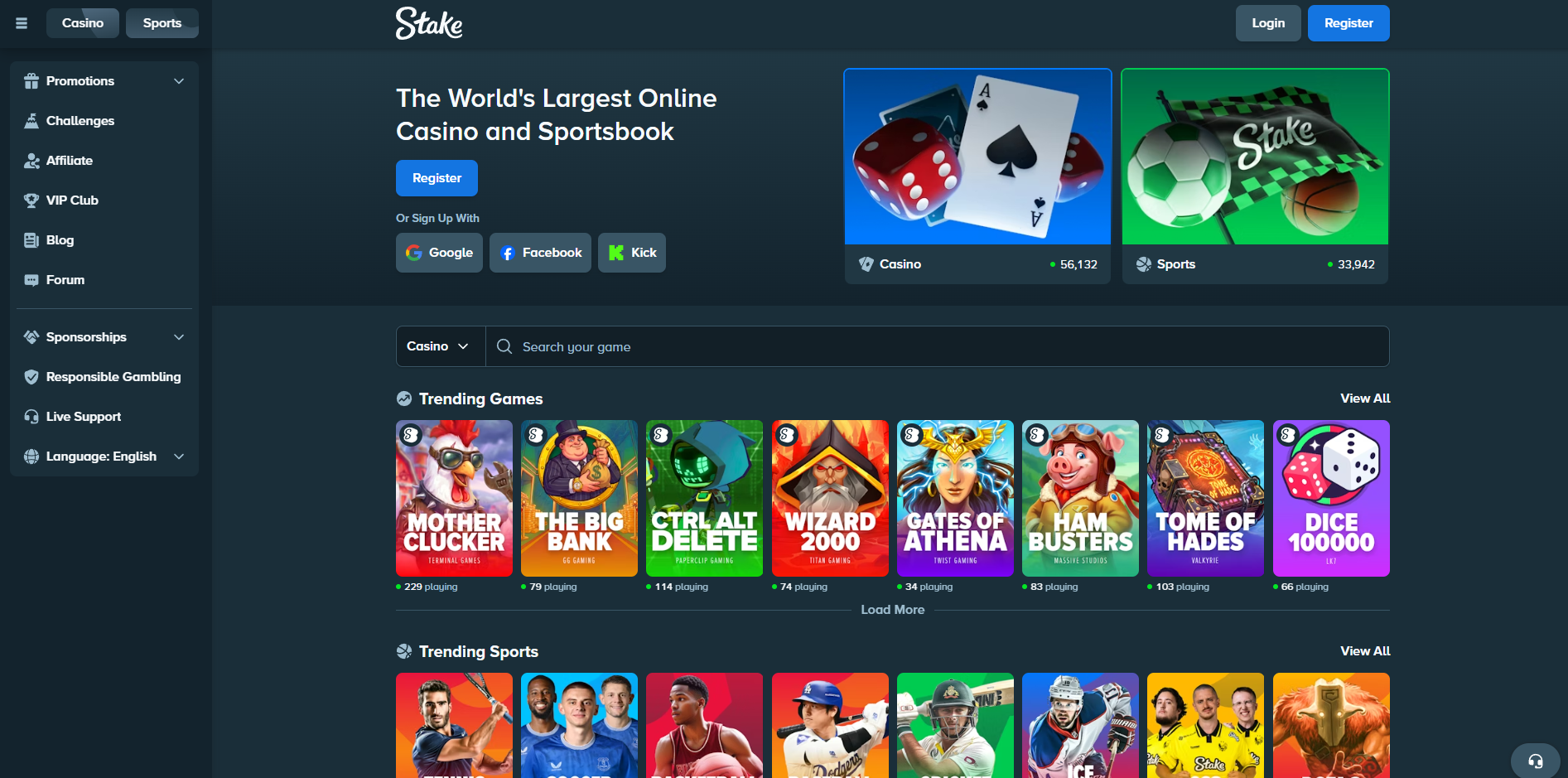 Stake.com Review - platform screenshot